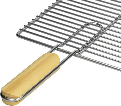 Grillrost 54x34 cm mit abnehmbaren Griffen, 54 x 34 cm mit Griffen