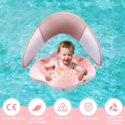 Baby-Schwimmhilfe mit Sonnendach, S (5-8KGS)