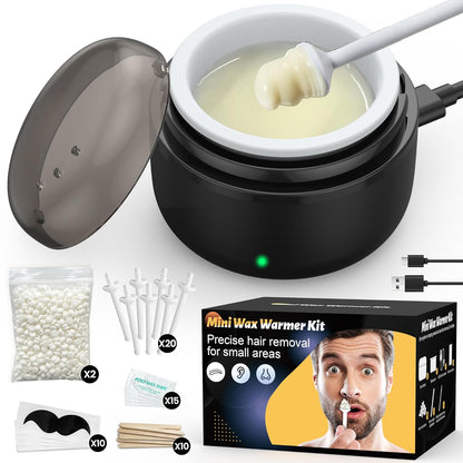 Nasenhaar-Waxing Set mit Mini-Wachserhitzer