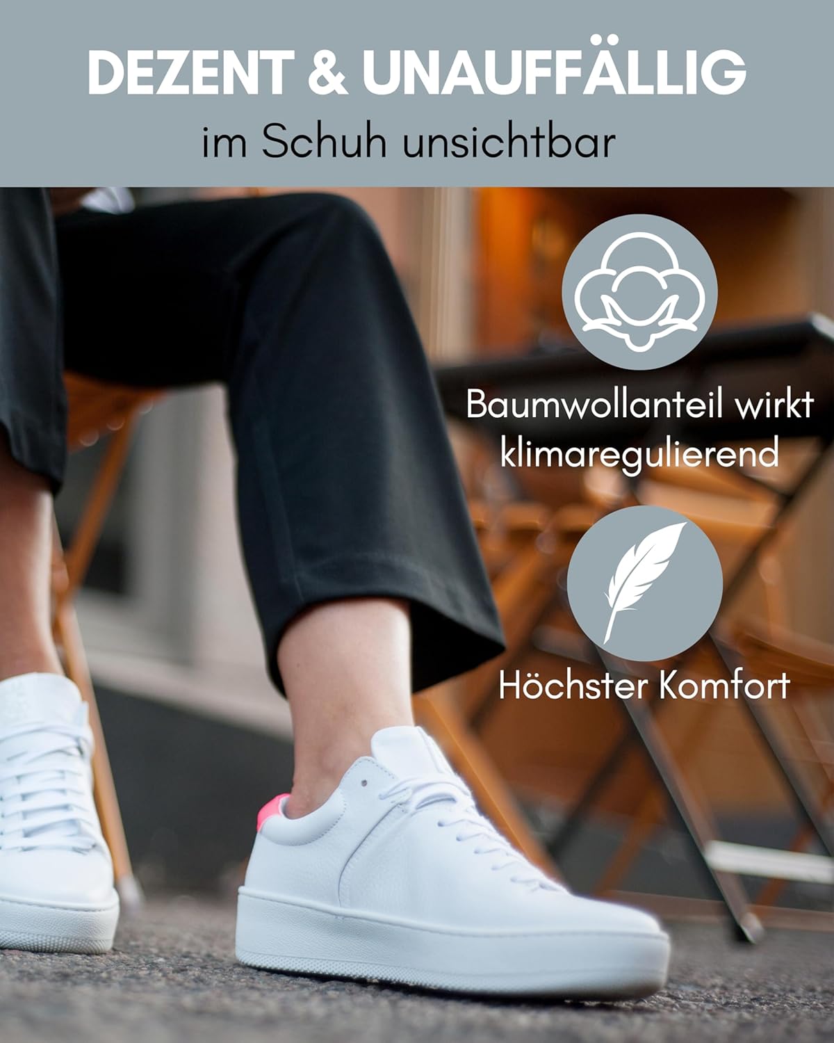Füsslinge ohne Verrutschen und atmungsaktive, 39-42 10x Schwarz