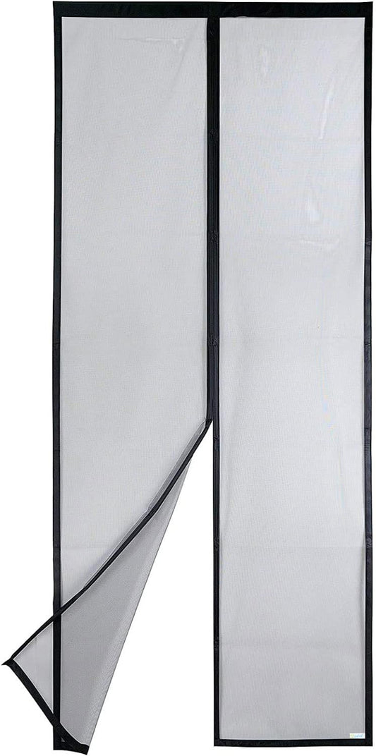 Magnet Fliegengitter Tür, 90x200 cm Schwarz