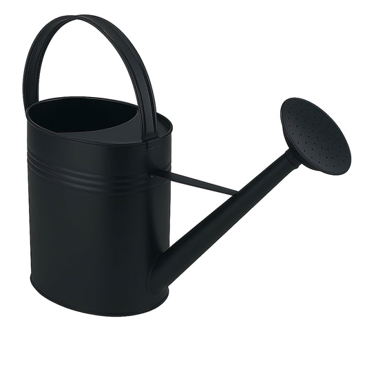 Zinkgiesskanne mit Giessbrause (10 L) feuerverzinkt, Schwarz 10 Liter