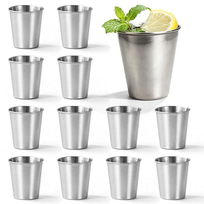 Edelstahlbecher-Set, 15 Stück