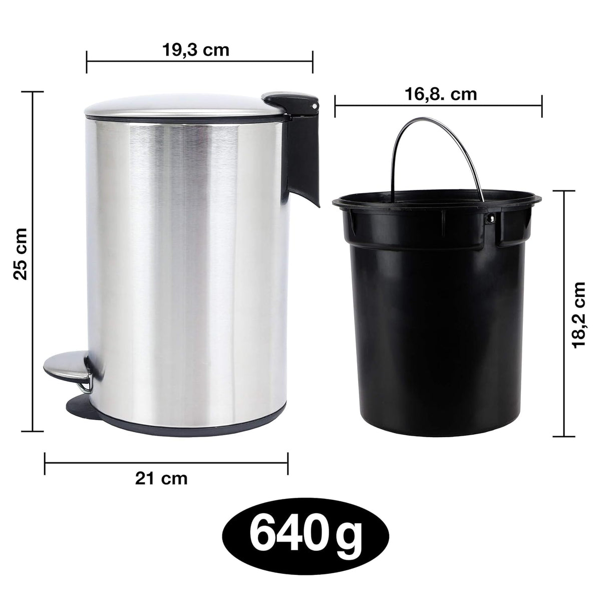 Kosmetik-Abfalleimer, 3 Liter
