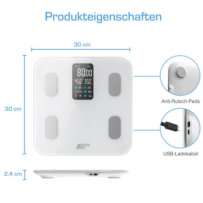 Körperanalyse Waage, Weiss, Premium