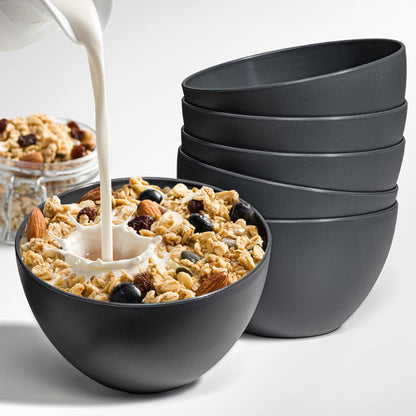 Müslischalen-Set, 6 x 750 ml Anthrazit Schwarz