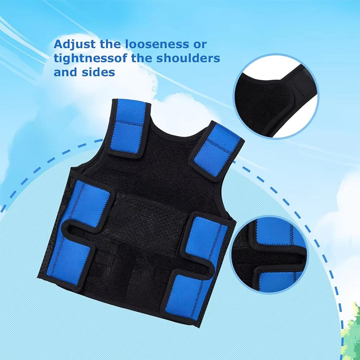 Gewichtsweste für Kinder, blue L