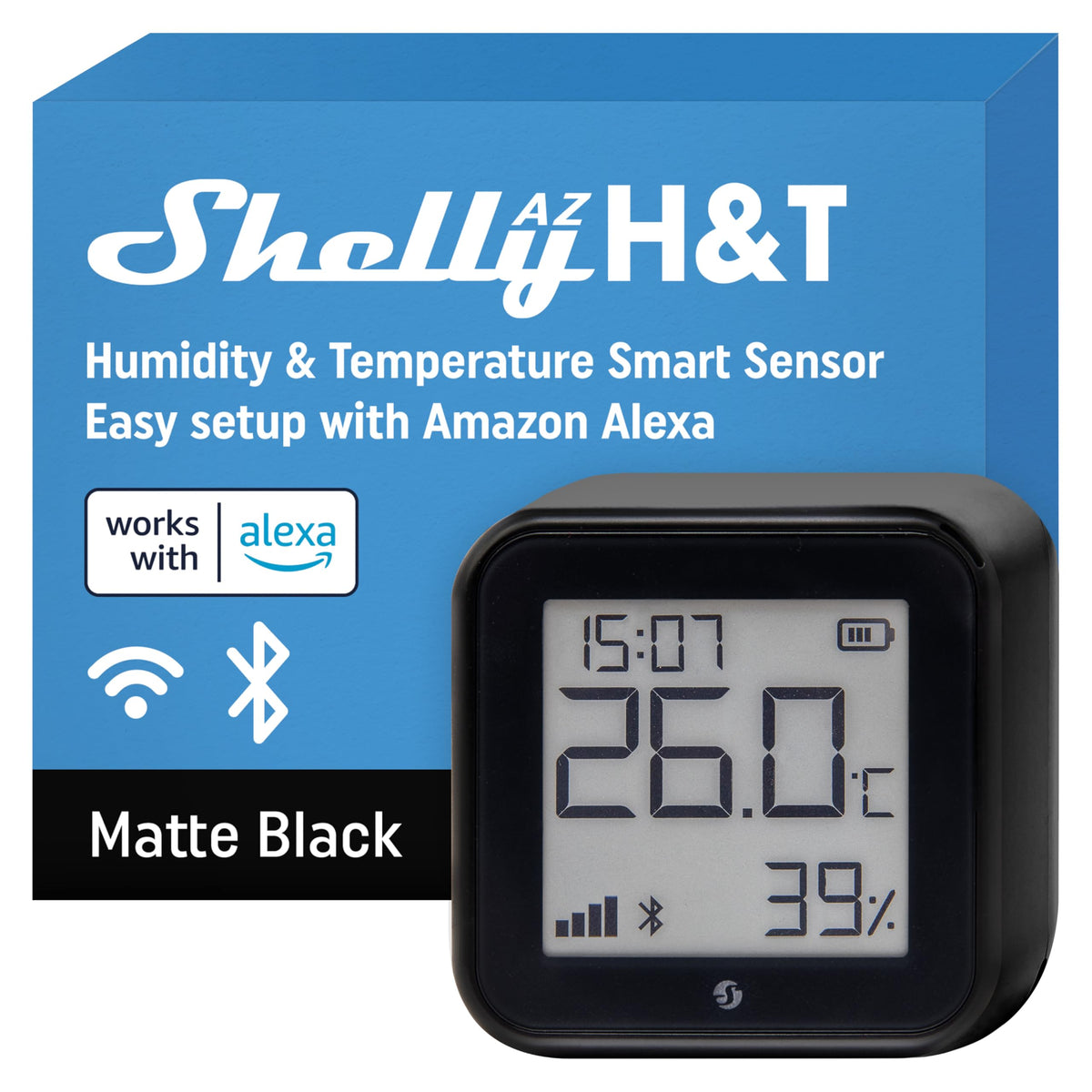 AZ H&T Gen3 WLAN Smart Temperatur- und Feuchtigkeitssensor, Schwarz