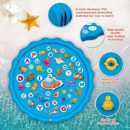Grosse Sprinkler-Wasserspielmatte, 170 cm