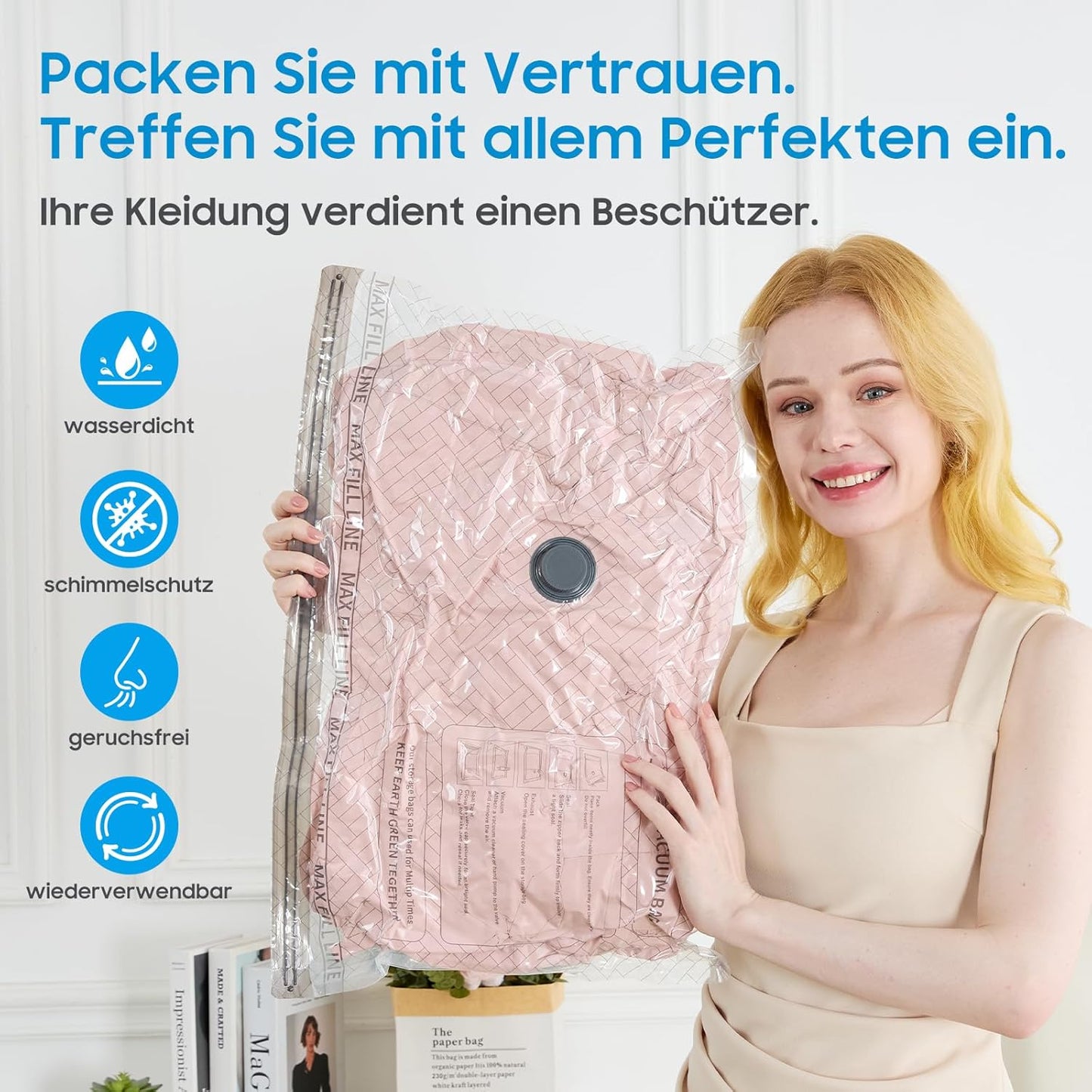 15er-Set Vakuumbeutel mit kabelloser Pumpe, 15