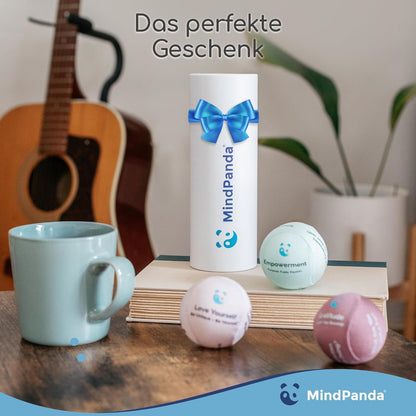 3er-Set Gel-Stressball, Meeresbrise, Ozeanblau, Wolkenweiss
