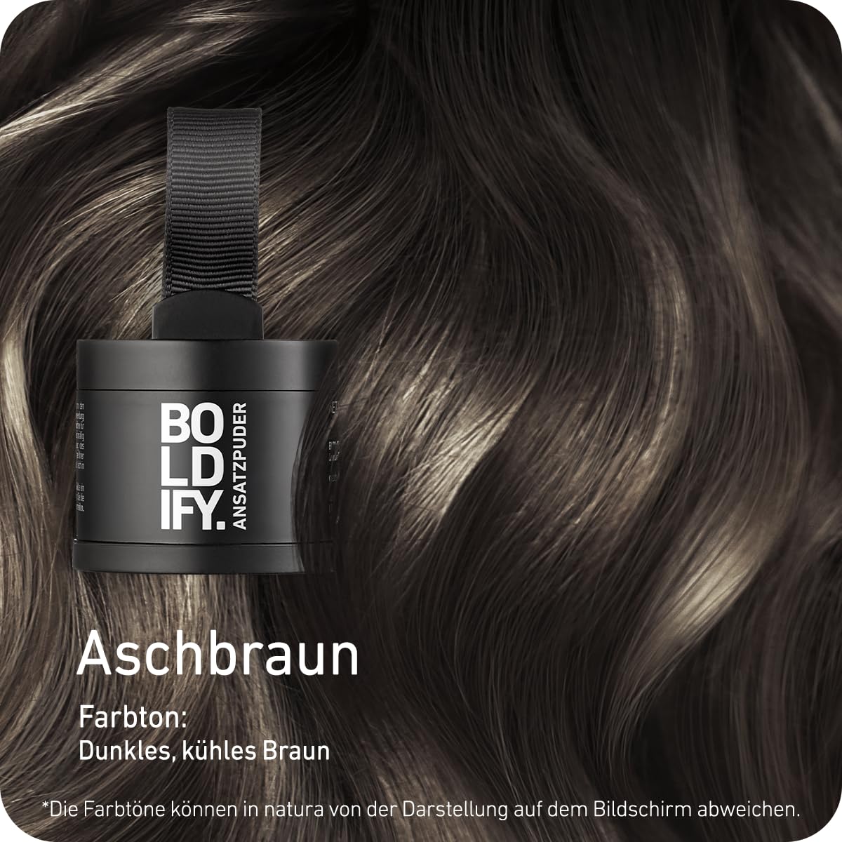 Ansatzpuder zur Haarverdichtung und Grauabdeckung, 4 g (1er Pack) Aschbraun