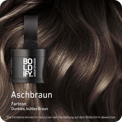 Ansatzpuder zur Haarverdichtung und Grauabdeckung, 4 g (1er Pack) Aschbraun