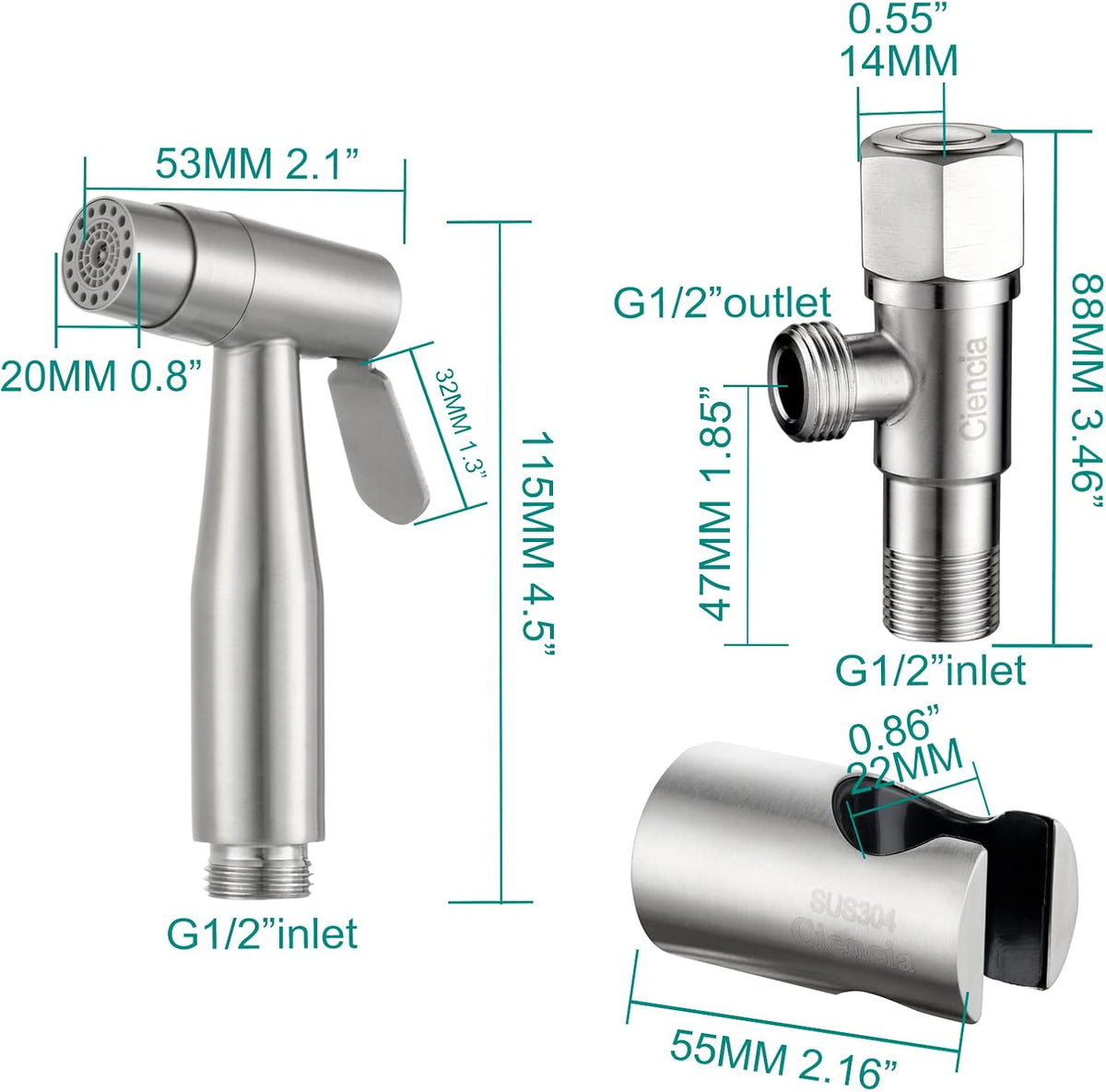 WS024AF6 Bidet-Handbrause Set für WC