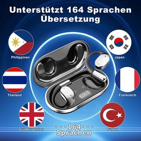 AI Übersetzer-Kopfhörer ‎YYK-Q39 mit 164 Sprachen, 6 Modi, A-Schwarz