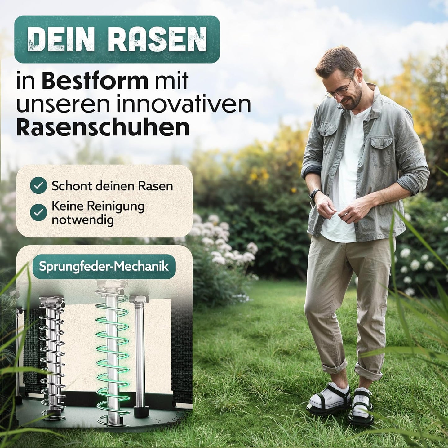 Nagelschuhe Pro Rasenlüfterschuhe, Waldgrün