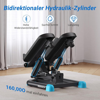 Mini Swing Stepper mit Widerstandsbändern, Schwarz