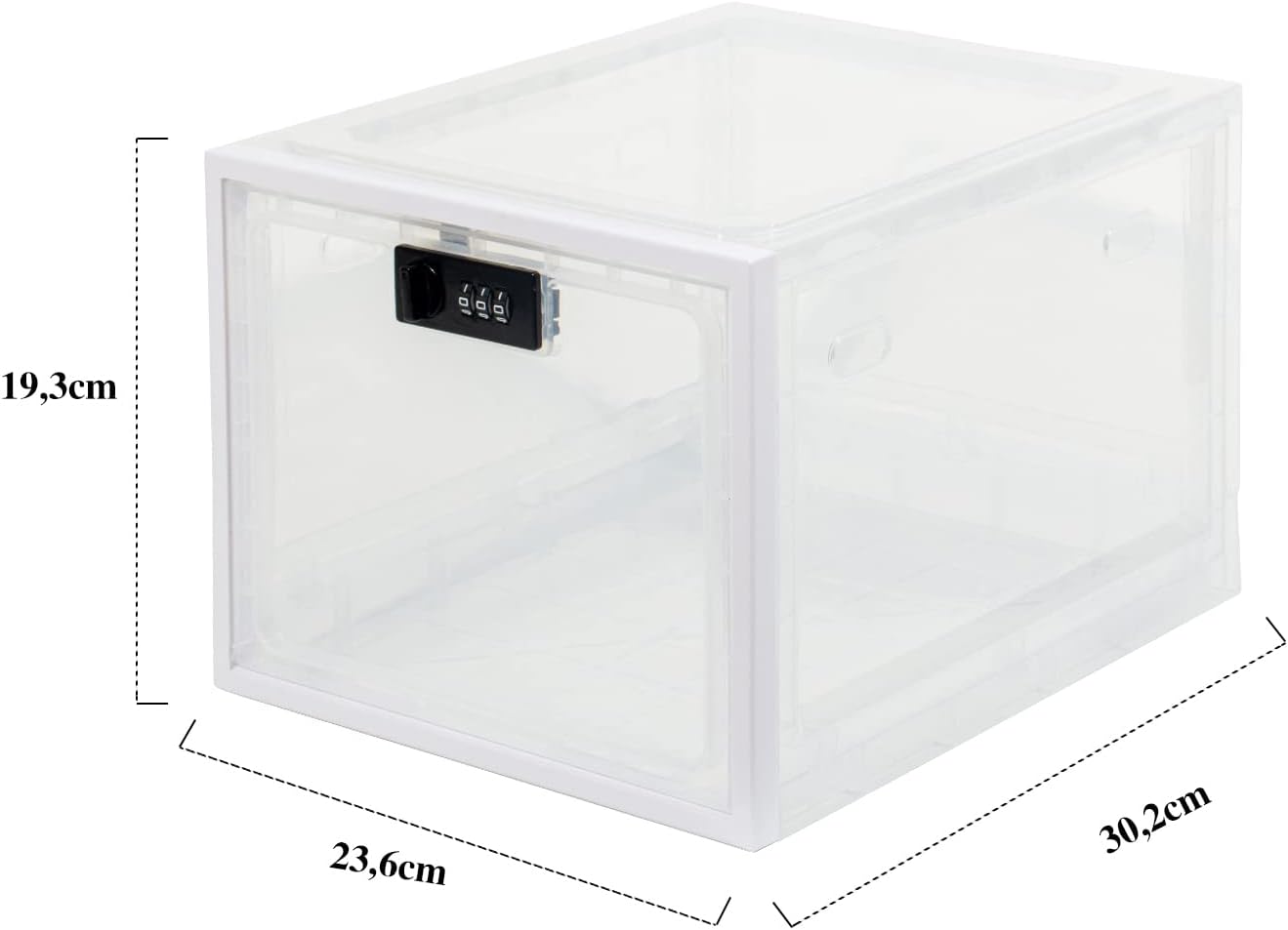 Abschliessbare Aufbewahrungsbox für Medikamente & Snacks, Weiss