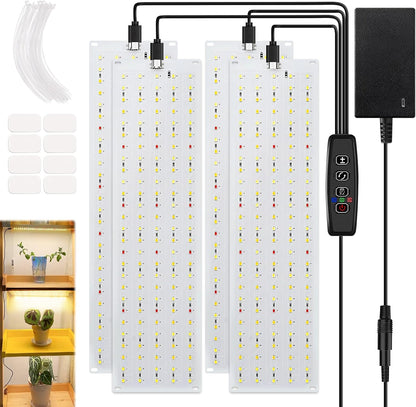 LED Pflanzenlampe mit Timer und Farbmodi, 4 Panels, 540LEDs