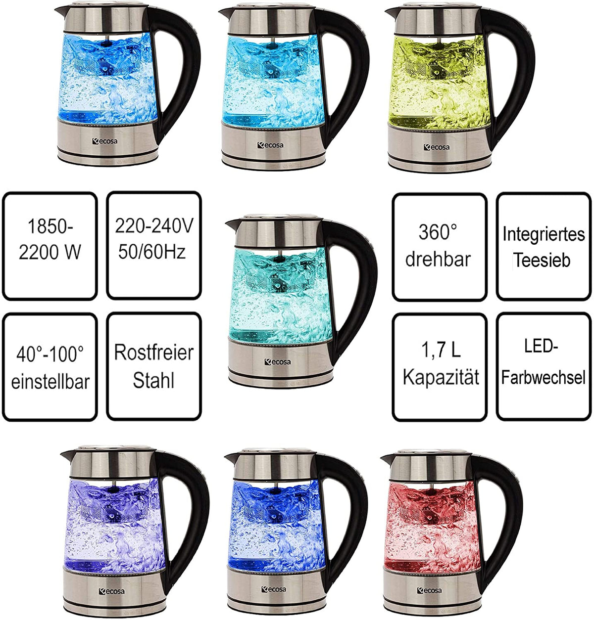 Wasserkocher Glas
