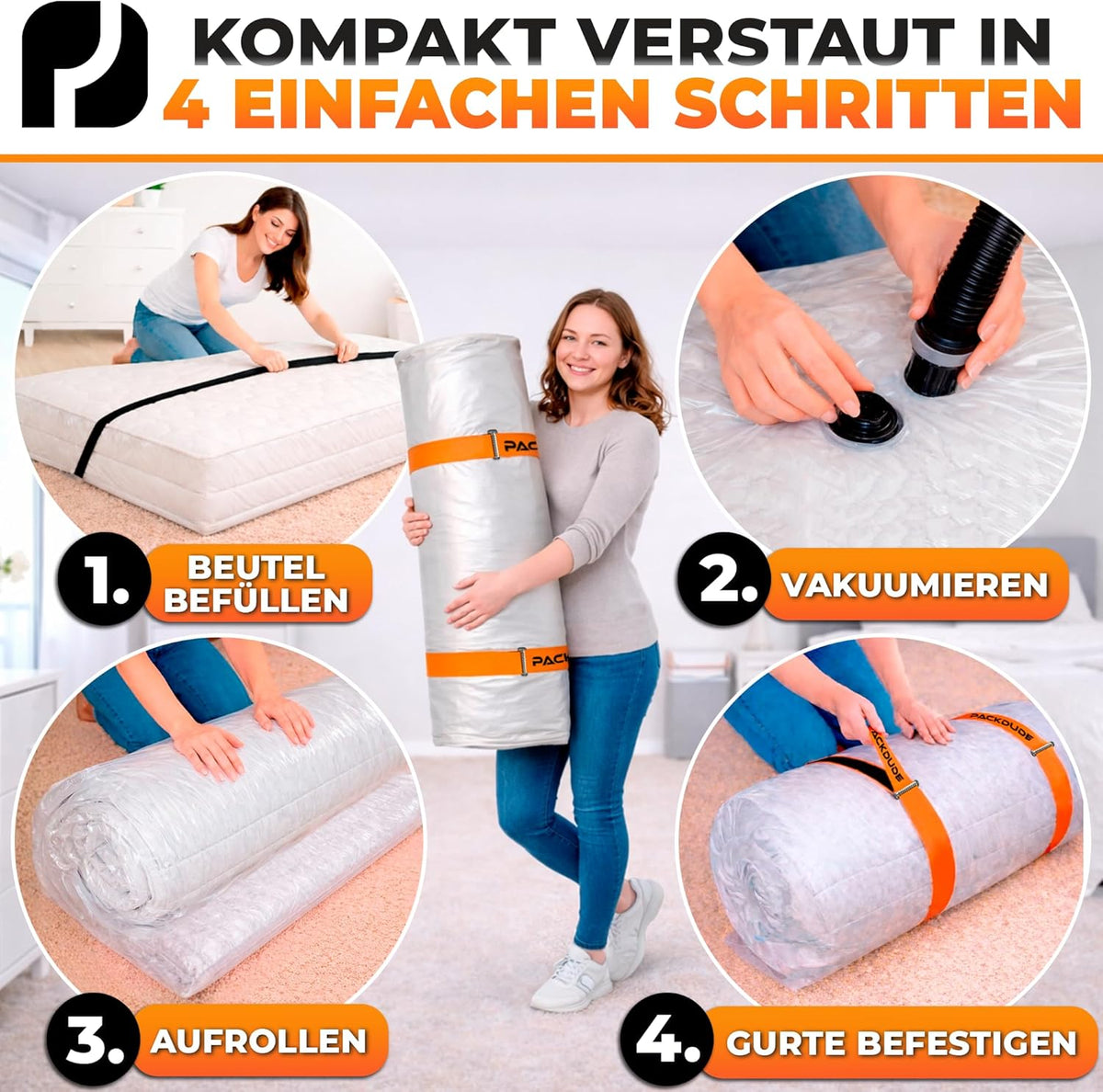 Vakuumbeutel für Matratzen bis 200 x 160 cm, Matratze Medium (bis 200x160cm)