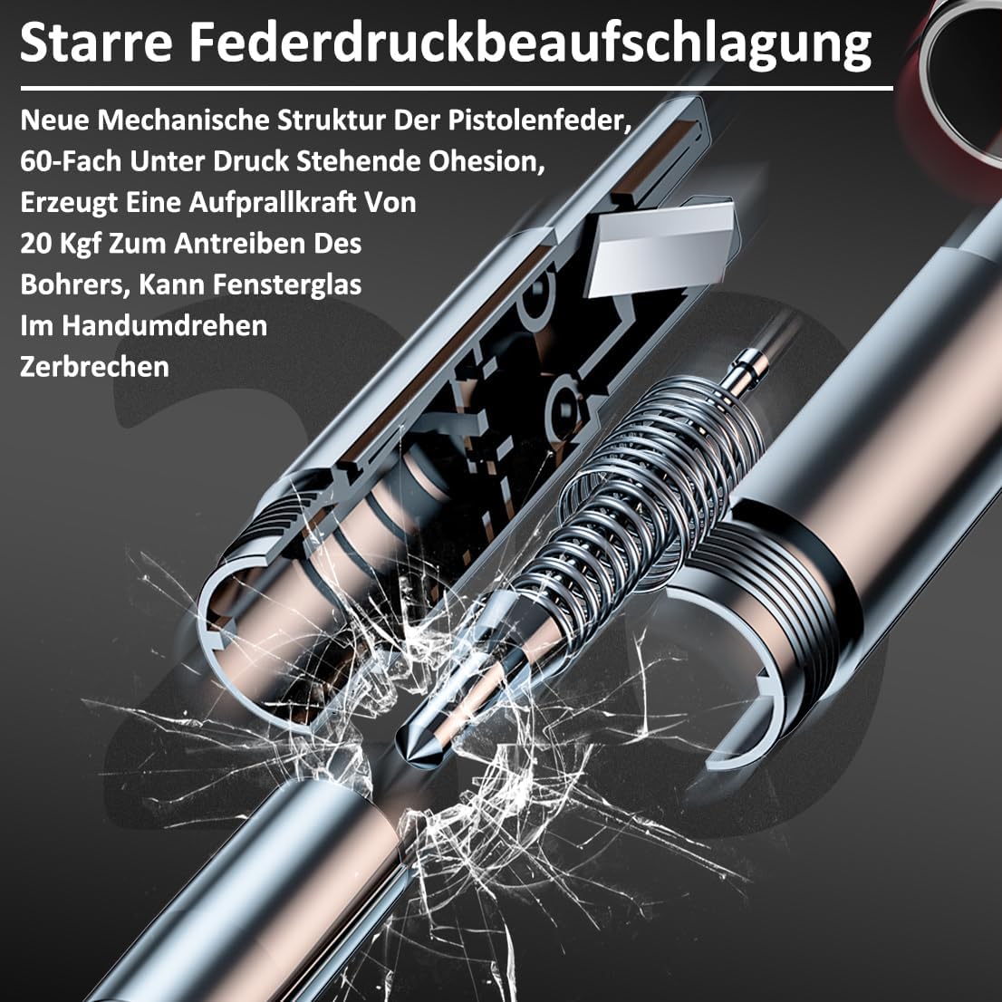 3 Stück Notfall-Sicherheitshammer mit Gurtschneider
