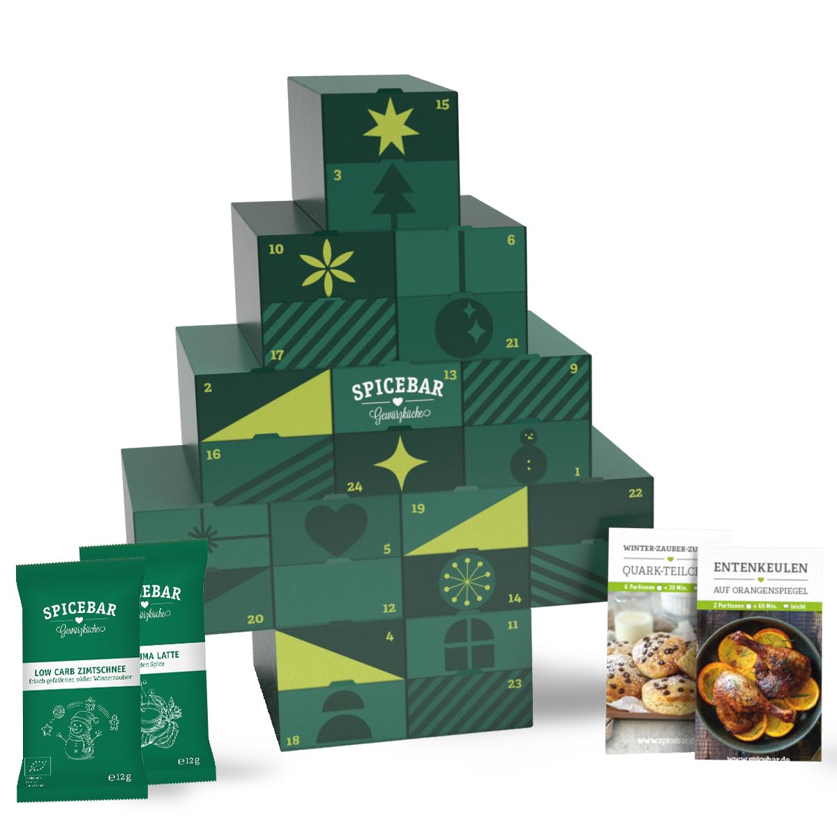 Gewürz-Adventskalender mit 24 Gewürzen, Gewürz Adventskalender