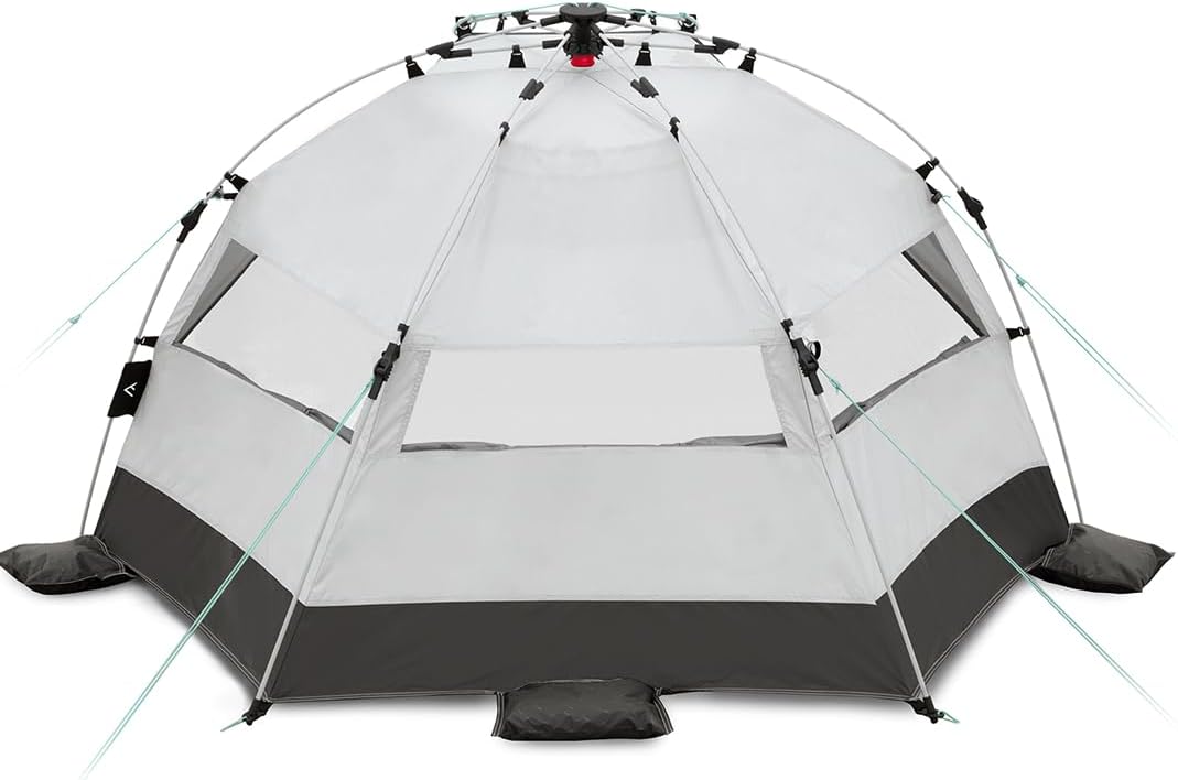 Quick Bay Strandmuschel mit UV-Schutz 80+, Hellgrau