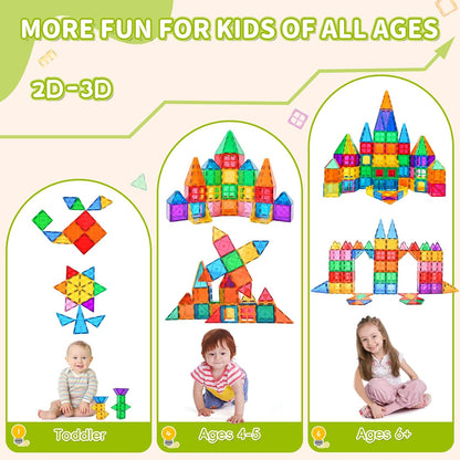 Magnetische Bausteine Starterset (64 Teile, inkl. Auto), 64pcs