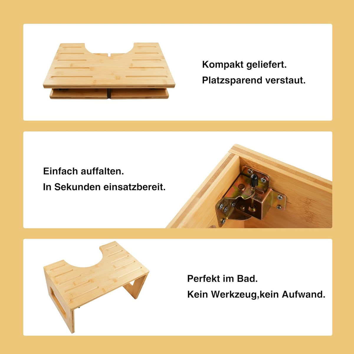 Ergonomischer Klapp-Toilettenhocker