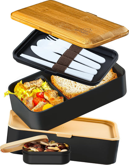 Bento Box, Schwarz & Tan, L - 1200 ml