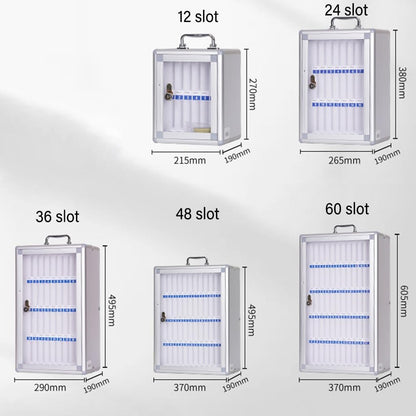 Abschliessbare Handygarage mit 36 Slots, Silver 36