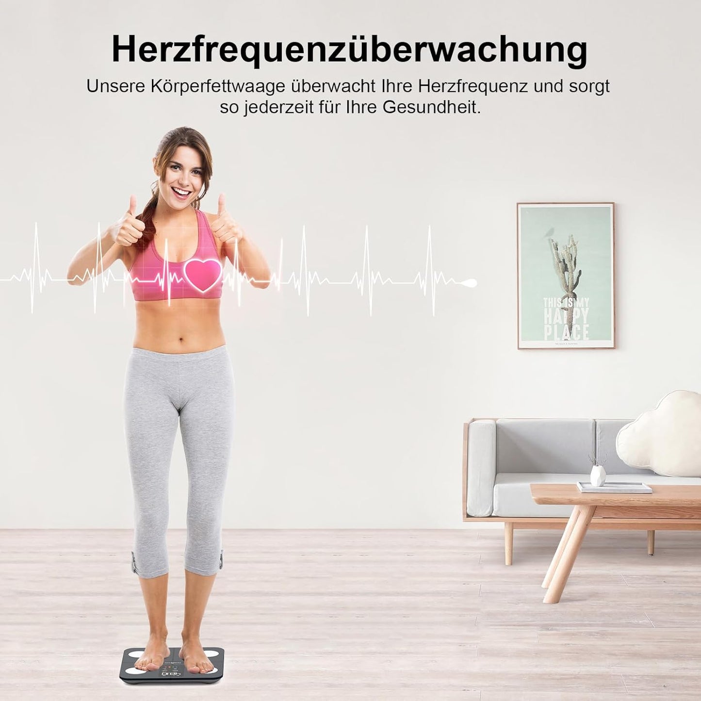 Körperfettwaage, 280 schwarz