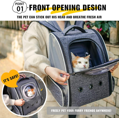 Haustier Rucksack-Raumkapsel, Grau