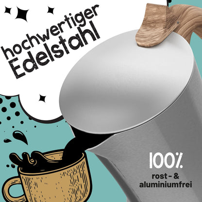 Flow Premium Espressokocher, 200ml (4 Tassen)