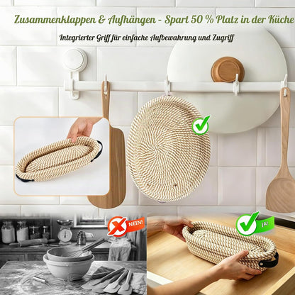 Sauerteig-Starter-Set mit Gärkörbchen und Zubehör, 21-baumwollseil Sauerteig Starter Set