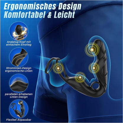 Prostata-Stimulator mit 360° Dehnung & 9 Vibrationsmodi