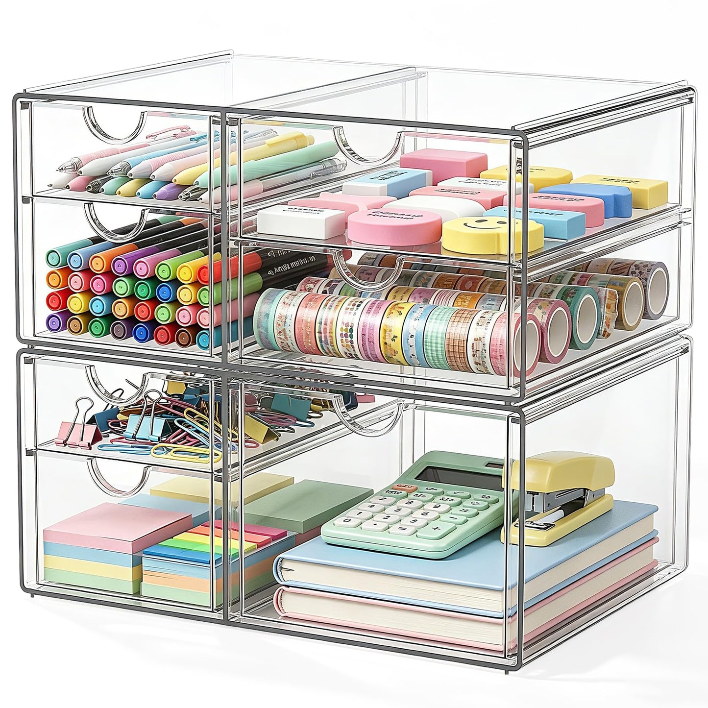 Schreibtisch Organizer 2er-Set, 7 Schubladen