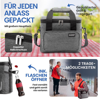 Kühltasche, 10L (L29 x B20 x H22 cm) Dunkelgrau