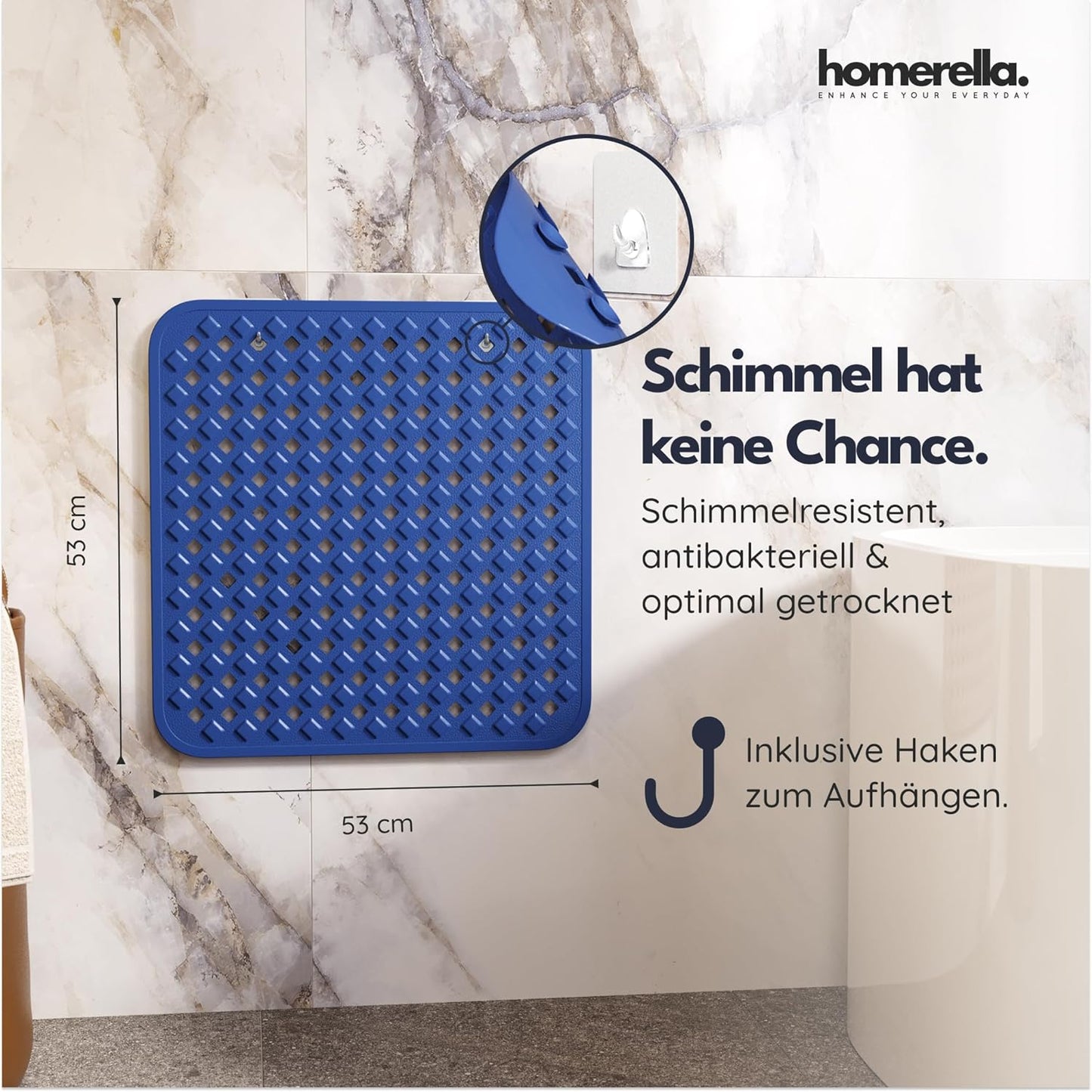 Duschmatte, Royalblau