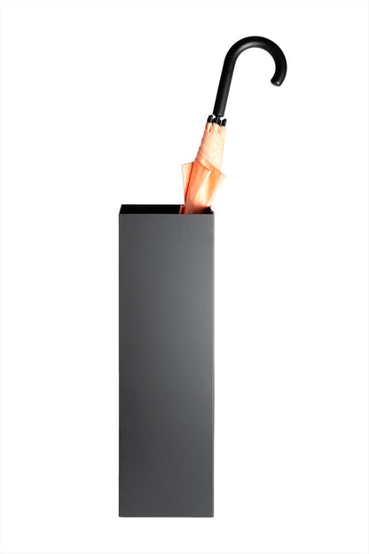 Schirmständer mit Haken und Wasserauffangschale, schwarz