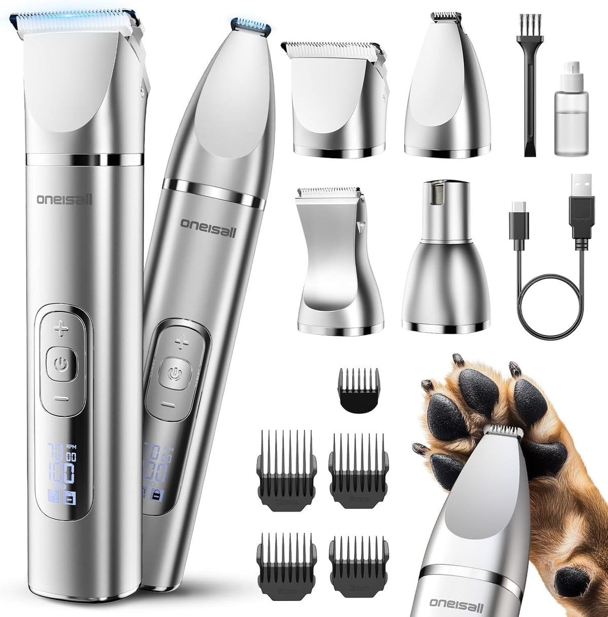 4-in-1 Hundeschermaschine mit Pfotentrimmer