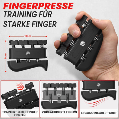 Verstellbares Hand- und Fingertrainings-Set 5-teilig, 5er Set Schwarz