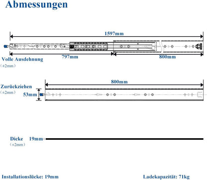 Schubladenauszug, #Vd2053 (53 Mm Breite)