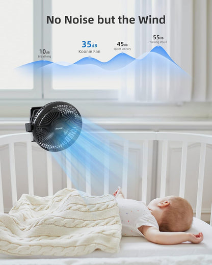 Tragbarer Clip-On-Ventilator, Schwarz