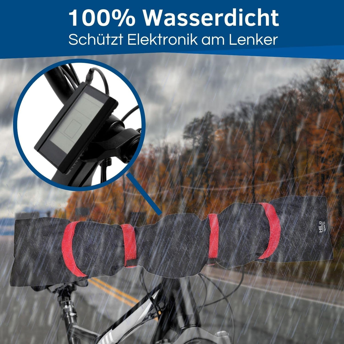 Lenkerschutzhülle für E-Bikes - Wasserdichter Transportschutz, Rot