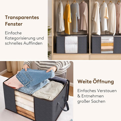 6-teiliges Aufbewahrungstaschen-Set für Kleidung, 6 60L