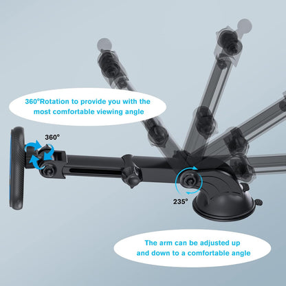 Magsafe Auto-Handyhalterung mit Ladefunktion, Blau + Teleskop-Saugnapf