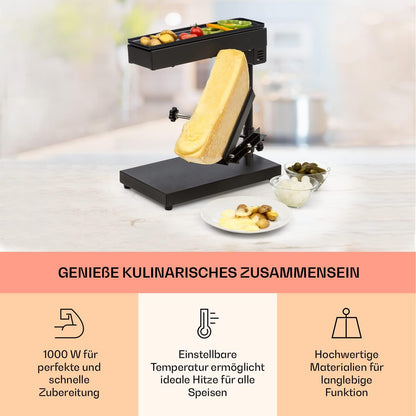 Käse Raclette-Grill, Grauschwarz - 1000 W