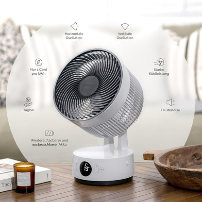 Tragbarer Ventilator Sefte mit Akku & Fernbedienung, Sefte® 8" Table